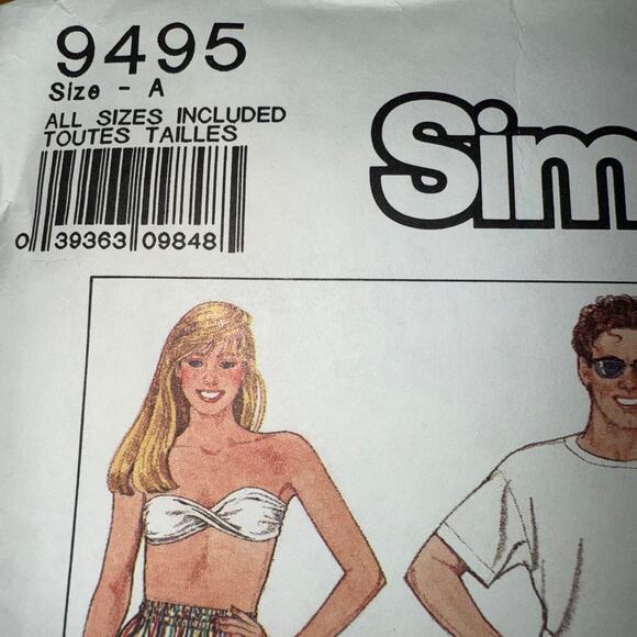 Vintage 1989 Simplicity Womens pattern 9495 Size XS-L uncut - Picture 3 of 6